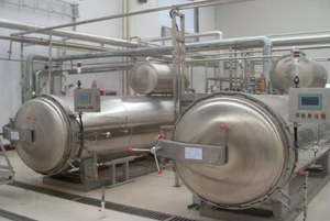 Industriel f&oslash;devaresterilisator autoklave til glaskrukker/blikd&aring;se-retortsterilisatorautomat Autoklave dampsterilisatorleverand&oslash;rer