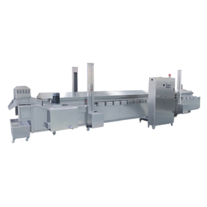 High Quality Continuous Processing Line Industrial Automatic Fryer Potato Chips French Fries Banana Chips Production Fryer Processing Line China